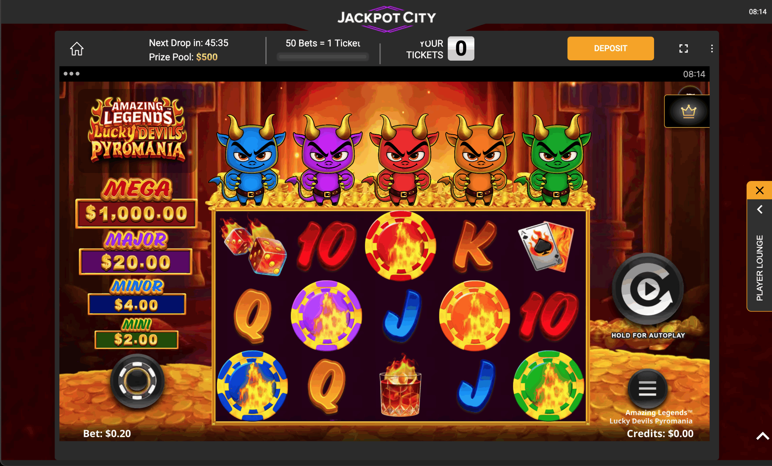 Jackpot City Game Interface