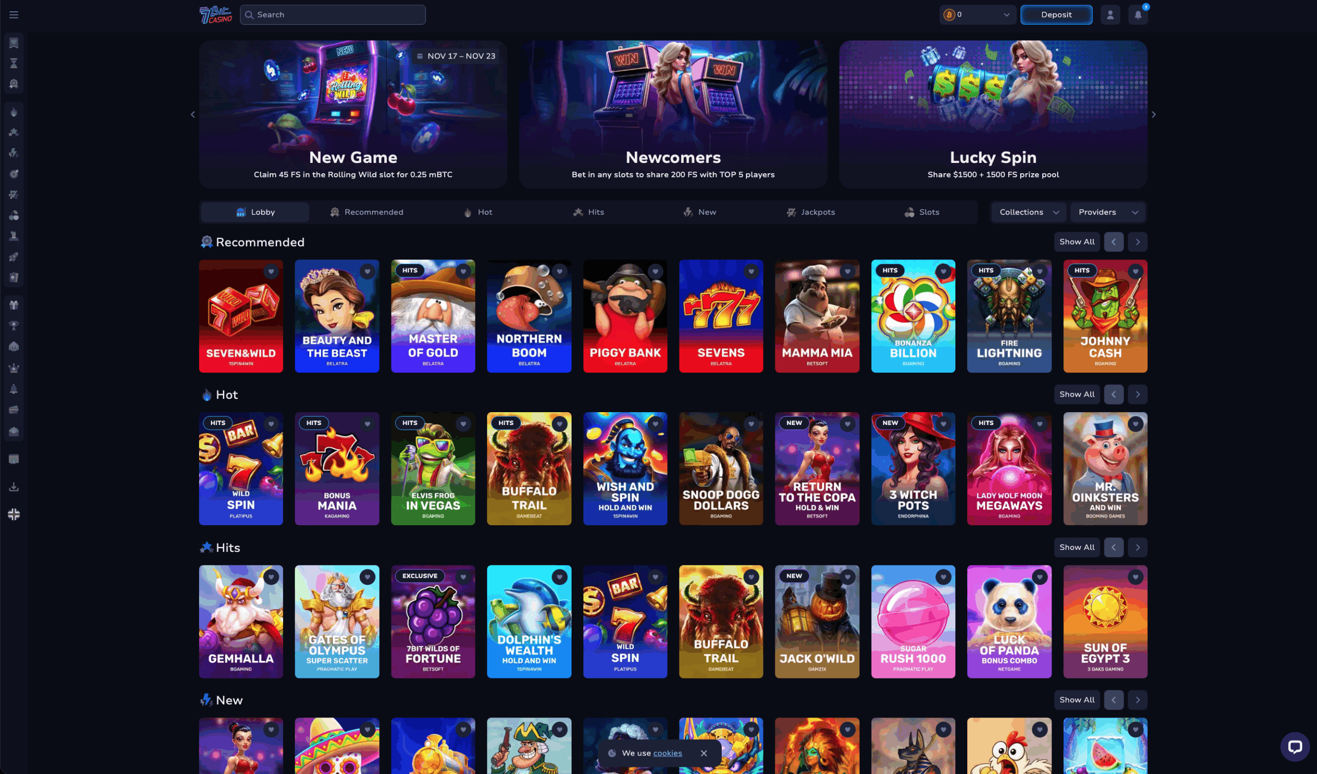 7Bit Casino Homepage