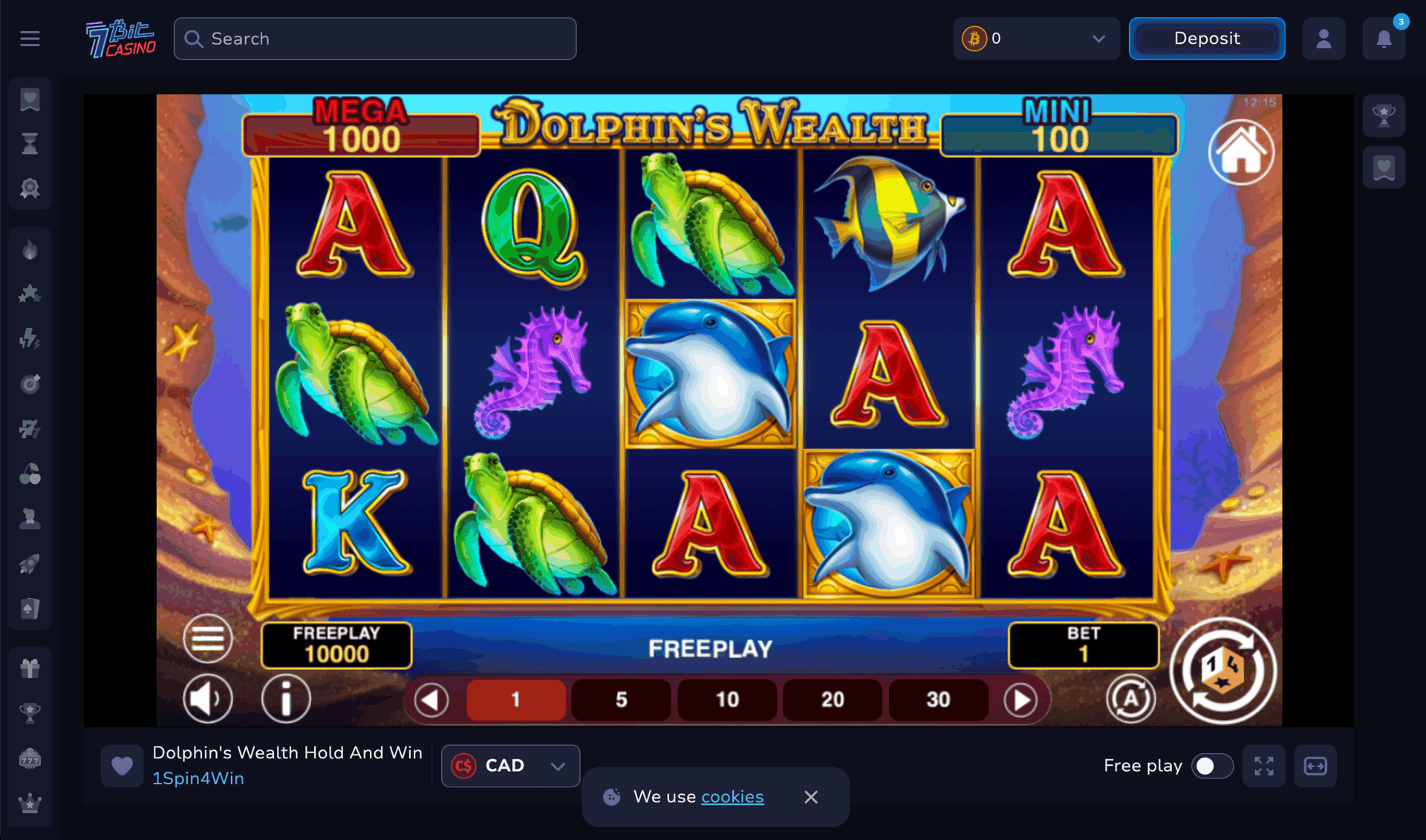 7Bit Casino Game View