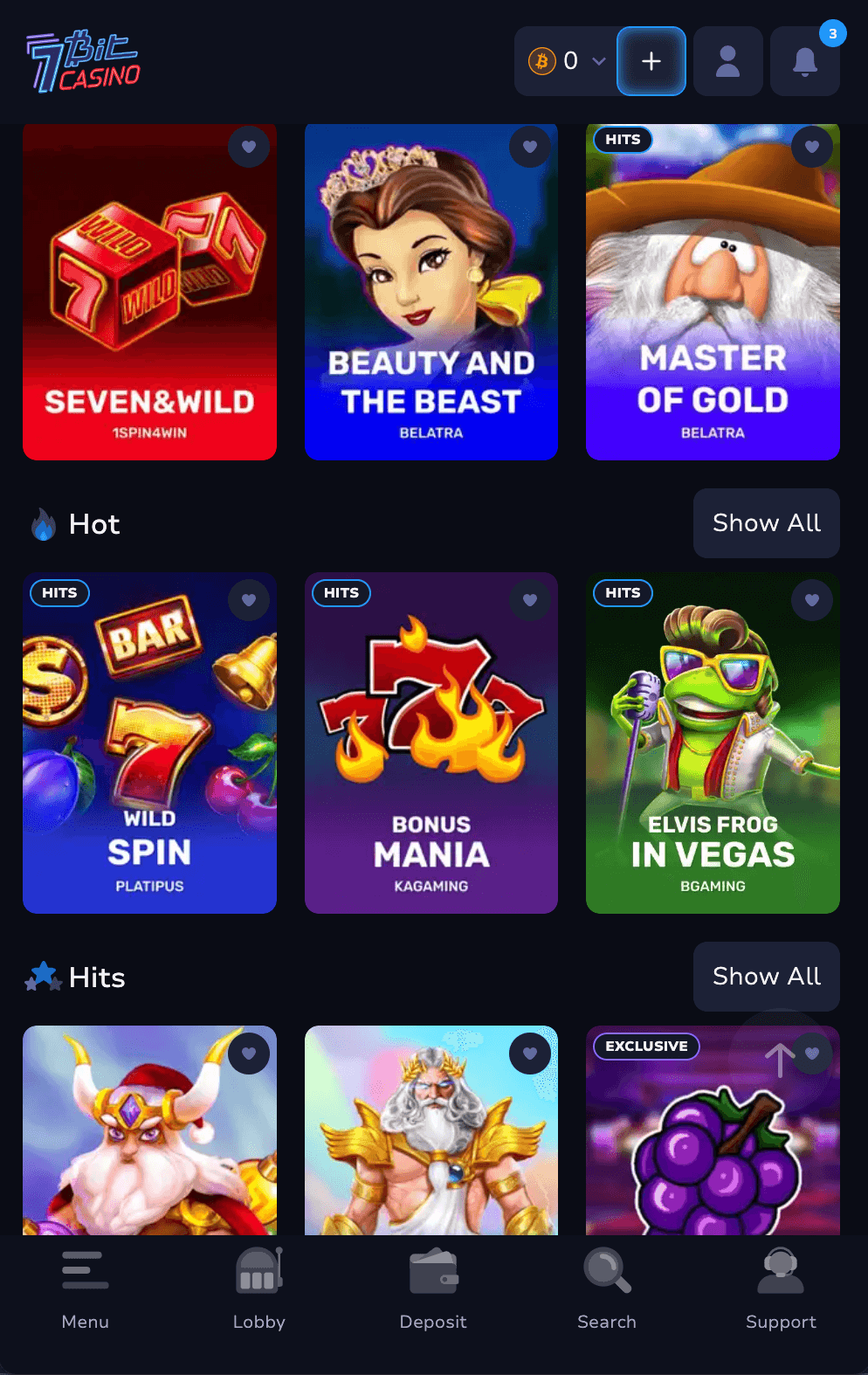 7Bit Casino Mobile Version