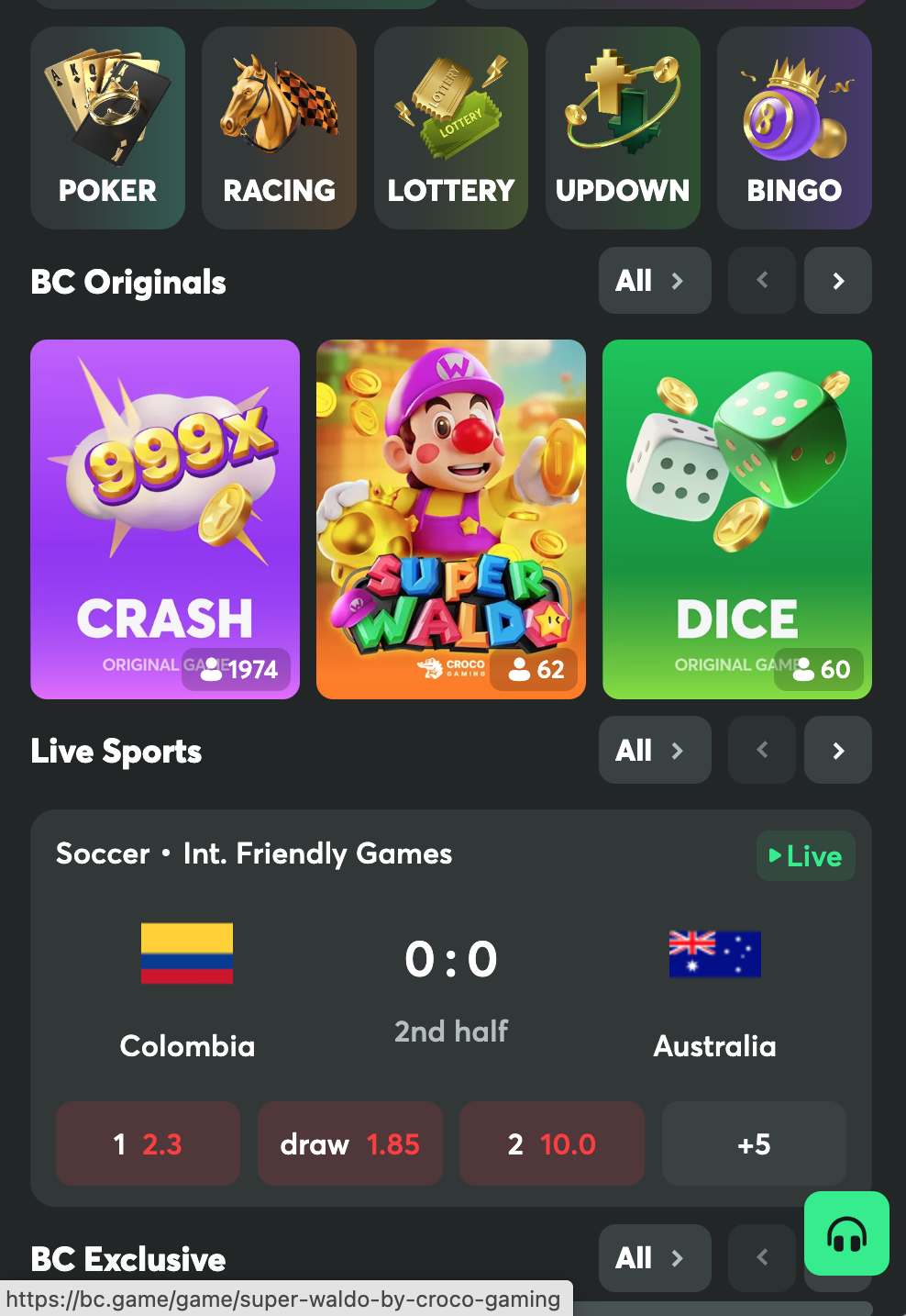 BC.Game Mobile Casino